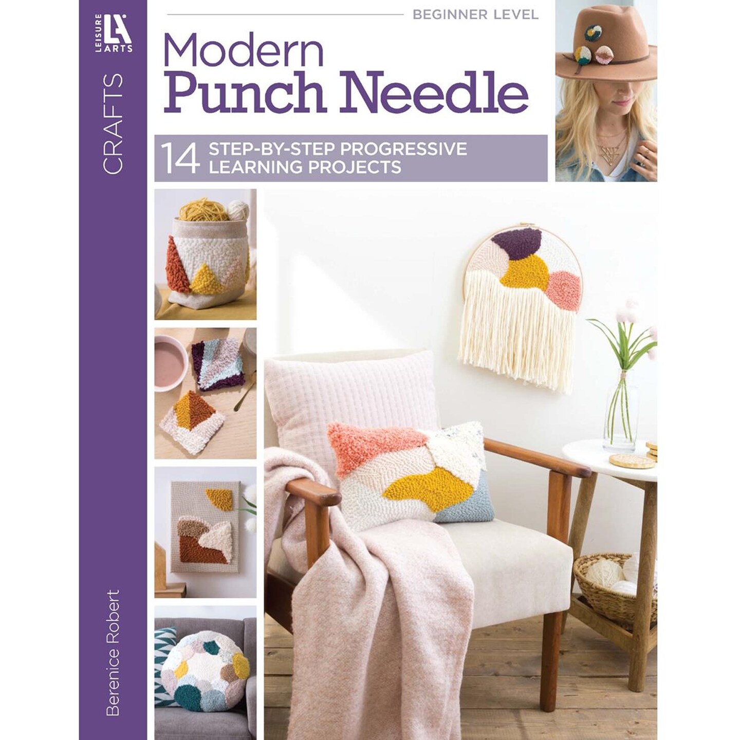 Leisure Arts Modern Punch Needle Book, Punch Needle Adults Beginner, Patterns, Embroidery Patterns, Book For Beginners