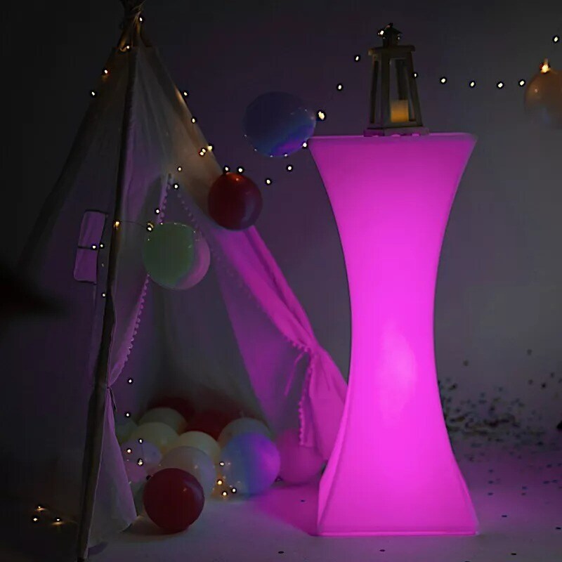 18&#x22; x 43&#x22; Assorted Light Up Cocktail Table Cordless LED Furniture Party Events