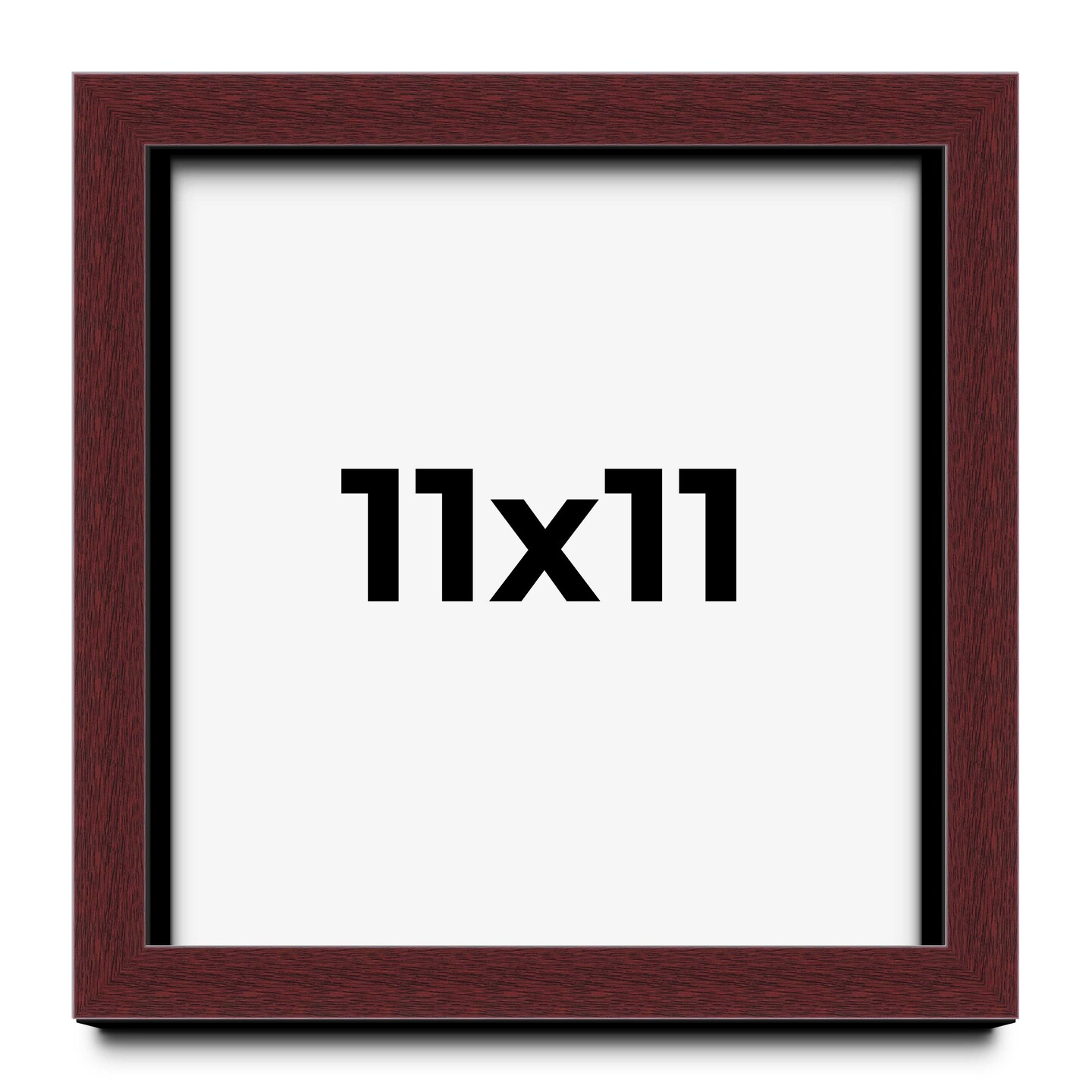 Square Shadow Box 1.5" Depth Brown Picture Frame - UV Acrylic, Backing, Hanging Hardware