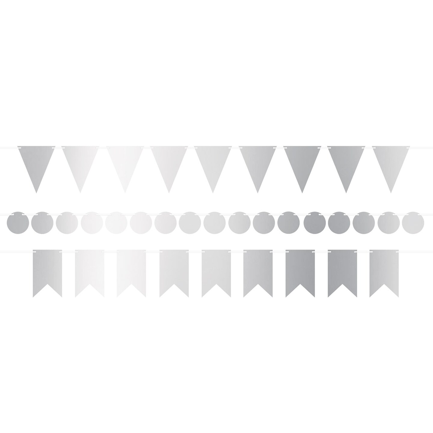 Beistle 2in.&#x2013;6in. x 18Feet Mini Foil Streamer Kit - 12 Pack