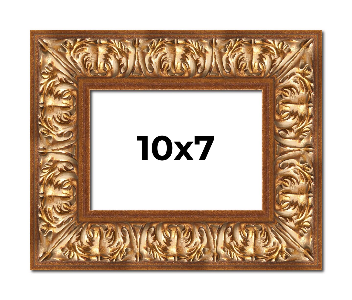 Photo Size Modern Shadow Box 1" Depth Gold Frame - UV Acrylic, Backing, Hanging Hardware