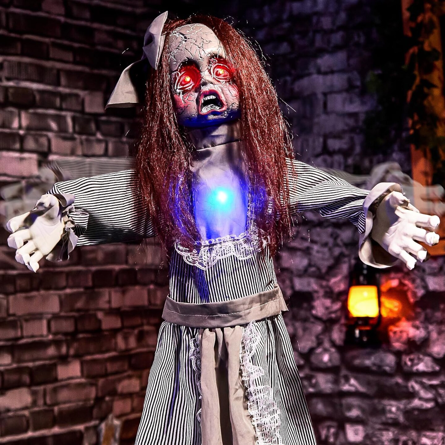 3 ft Animated LED Haunted Doll Halloween selling Animatronic