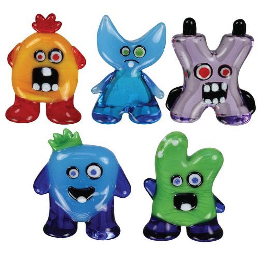 PeePs Glass World Miniature Glass Figurines, 5-Pack, ZoEy/HaRLeY/BoZ/BuFoRd/MiA