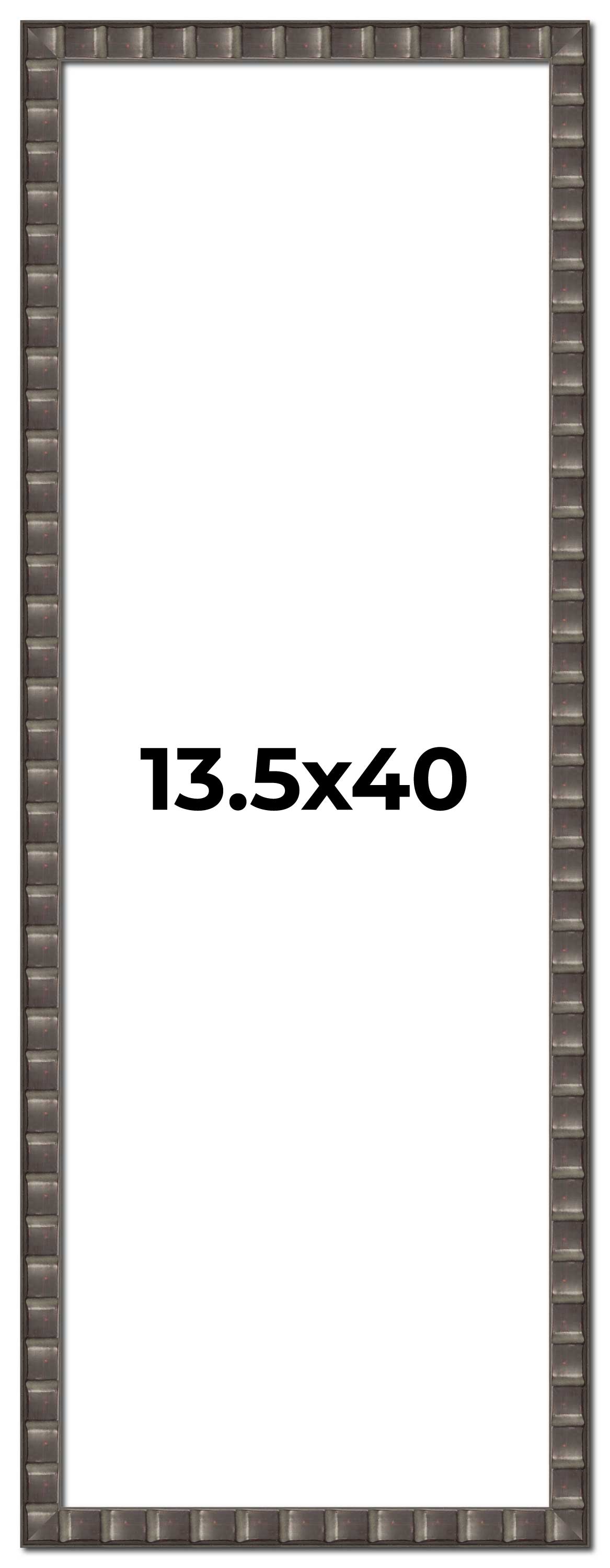 13.5x40 Deco Picture Frame with UV-Resistant Acrylic & Acid Free Backing, Available in 3 Finishes - Black, Brown, and Silver