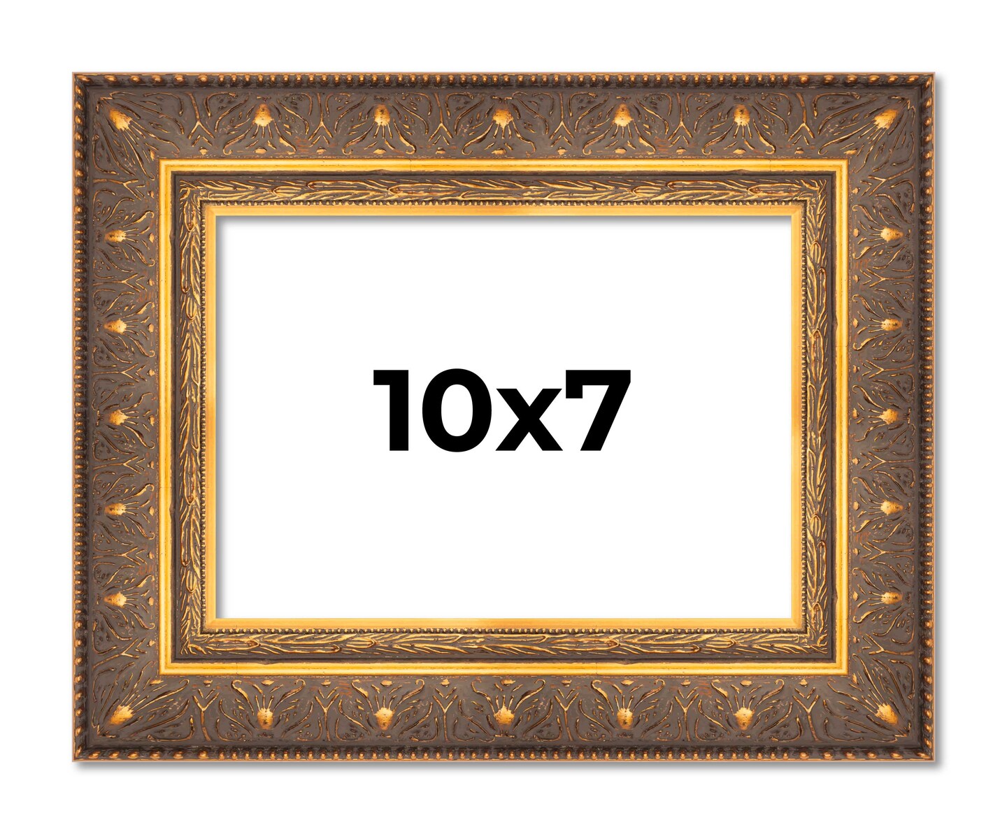 7x10 Museum Picture Frame with UV-Resistant Acrylic &#x26; Acid Free Backing, Available in 4 Finishes - Black, Brown, Gold, Silver