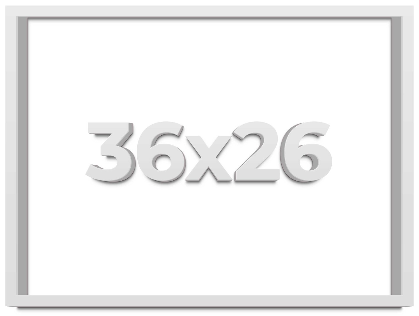 26x36 Minimalist Shadow Box Picture Frame with UV-Resistant Acrylic &#x26; Acid Free Backing, Available in 5 Finishes - Black, Brown, Gold, Silver, White
