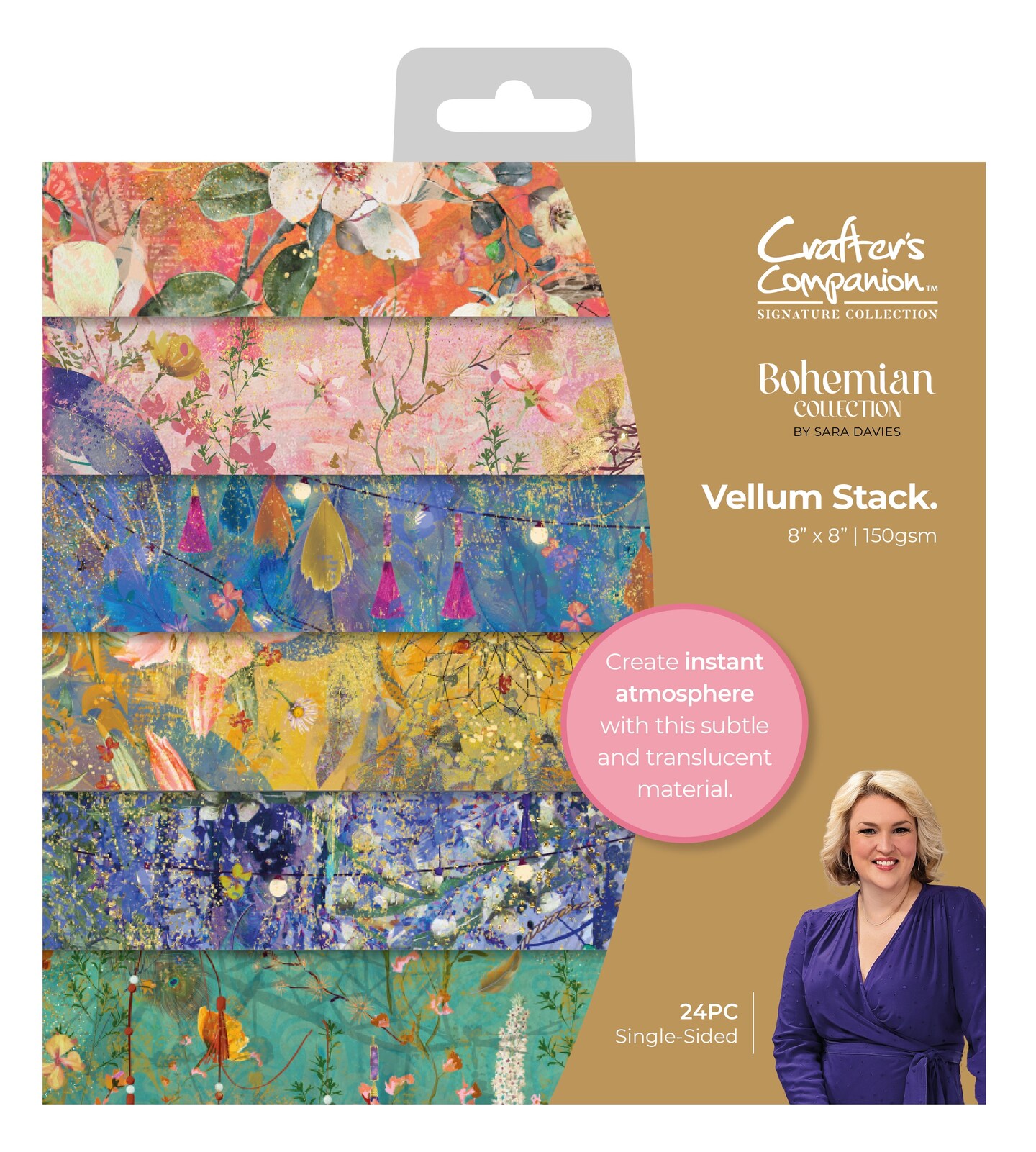 Sara Signature Bohemian Vellum Pad 8&#x22;X8&#x22;