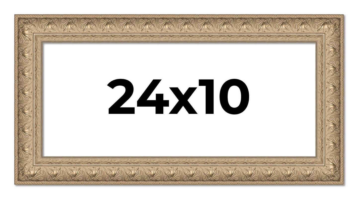 Panoramic Museum Silver Picture Frame - UV Acrylic, Foam Board Backing, Hanging Hardware