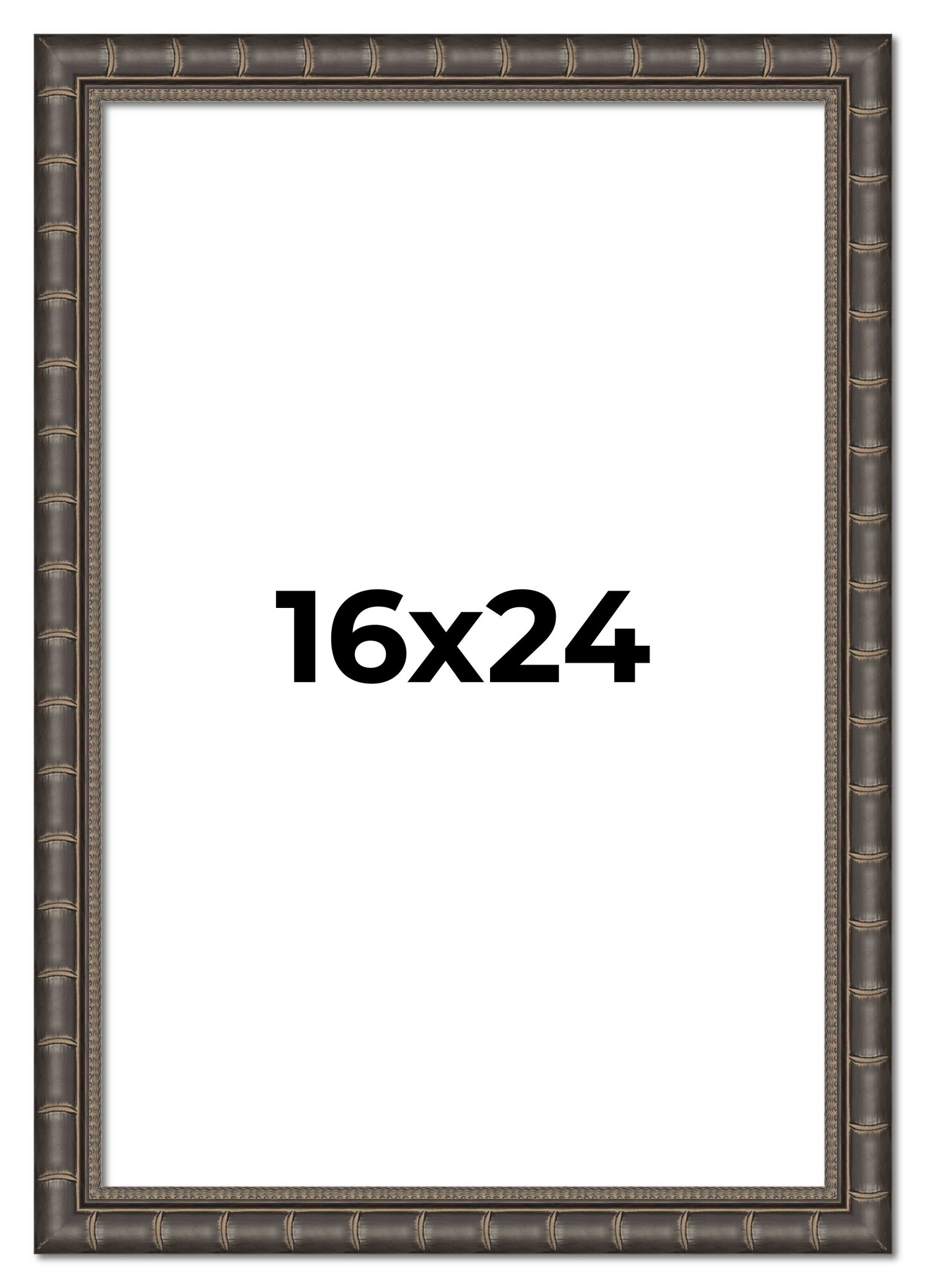 16x24 Modern Bamboo Picture Frame with UV-Resistant Acrylic & Acid Free Backing, Available in 5 Finishes - Gold, Silver, Brown, Black, and Natural
