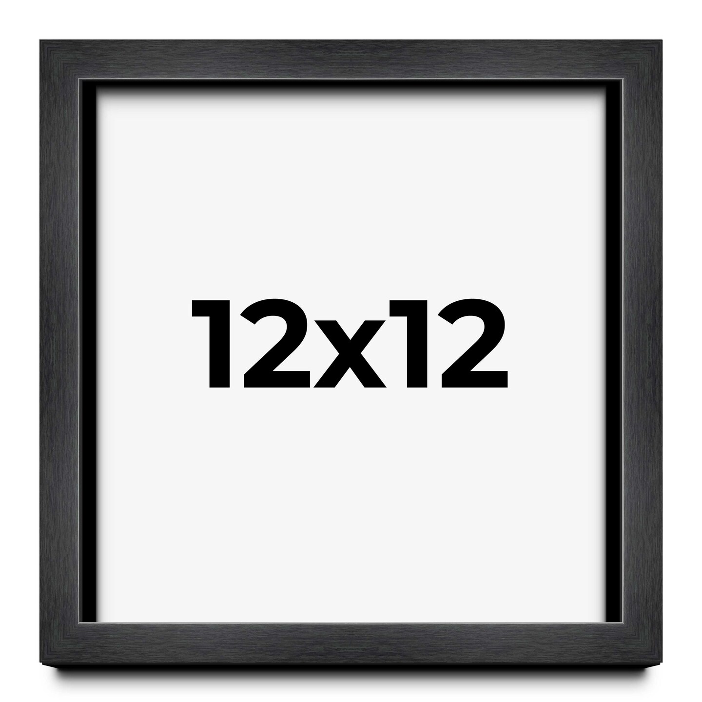Square Minimalist Grey Picture Frame - UV Acrylic, Foam Board Backing, Hanging Hardware
