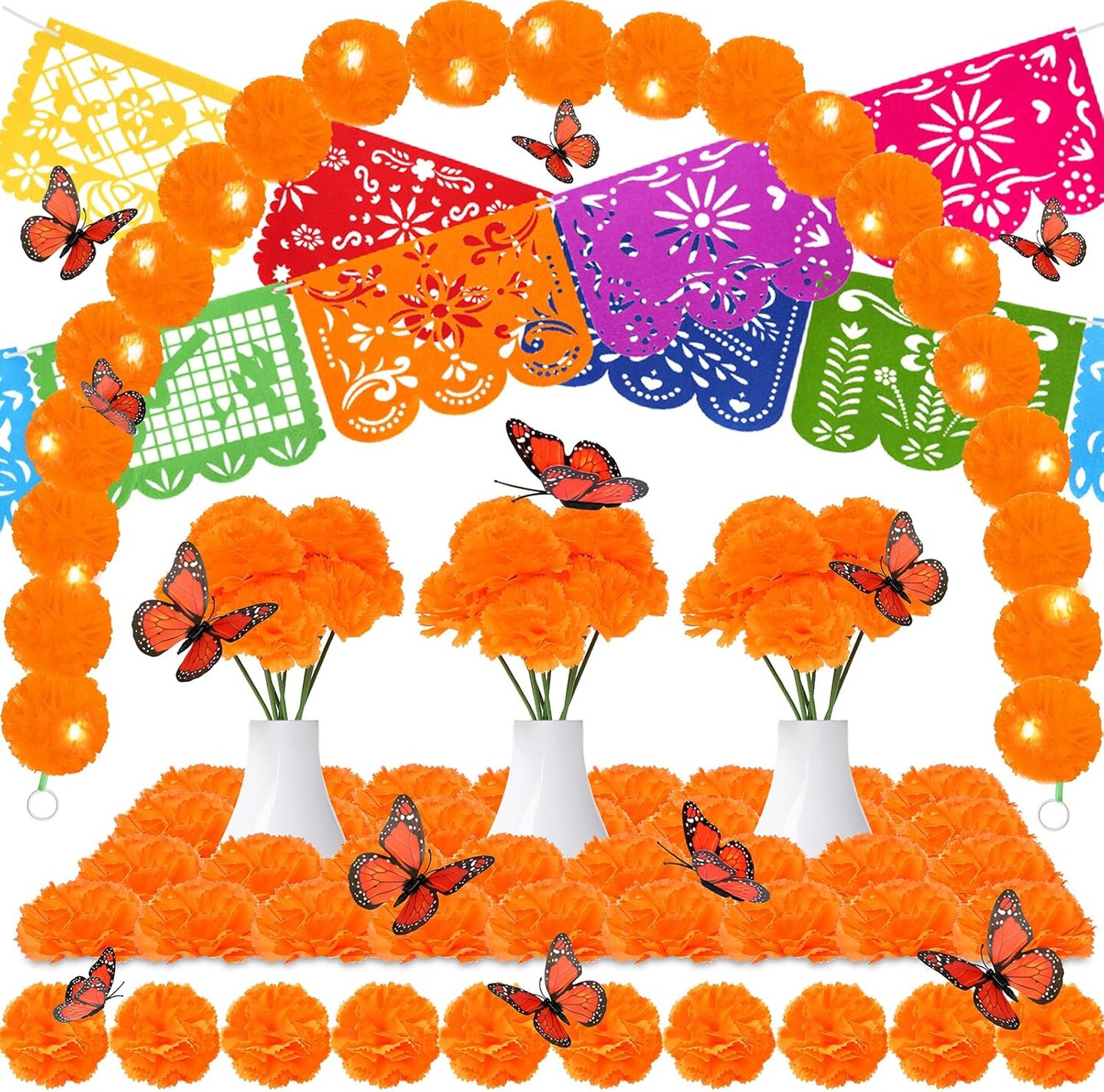 54pcs Day of The Dead Decorations Set