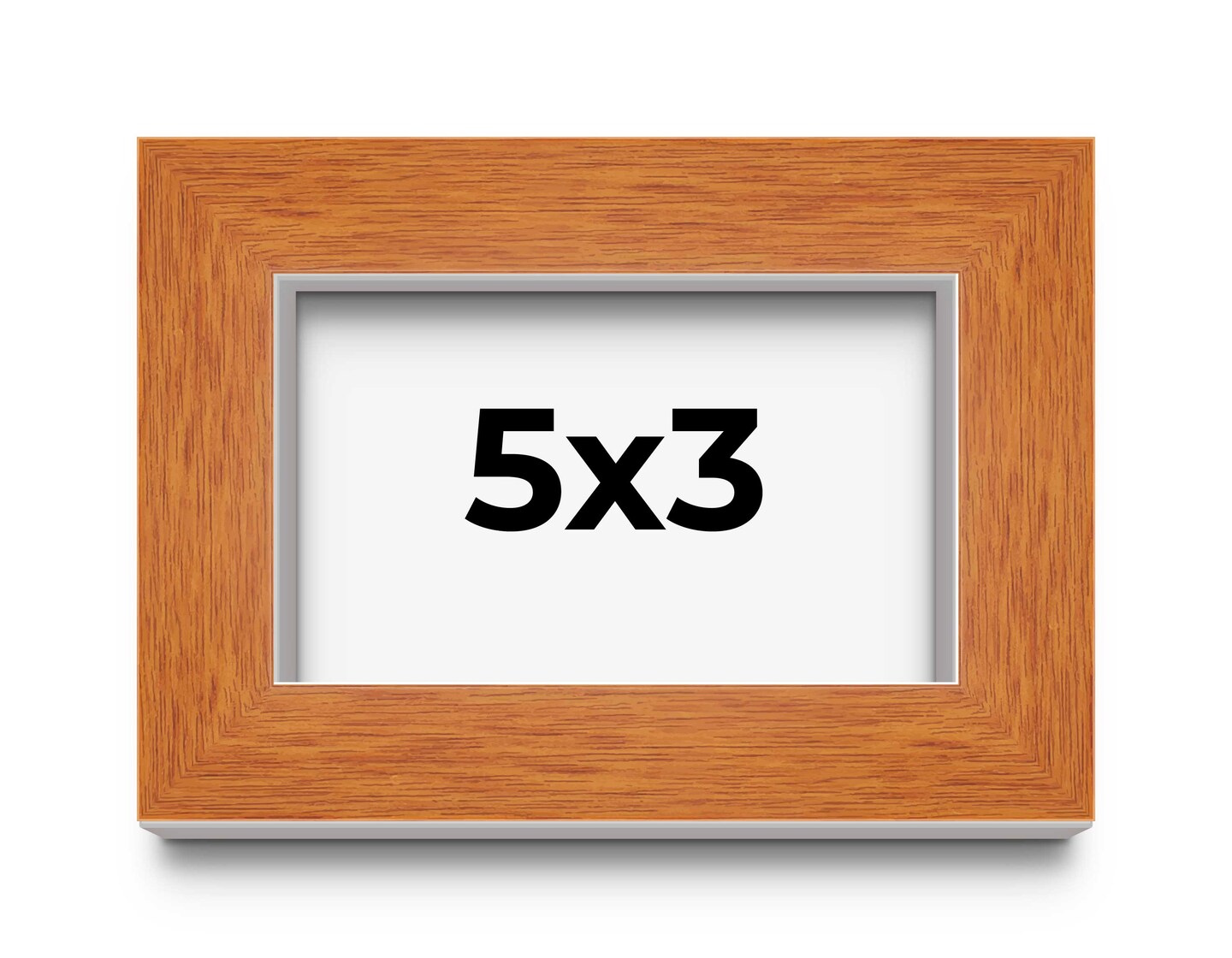 Photo Size Classic Brown Picture Frame - UV Acrylic, Foam Board Backing, Hanging Hardware