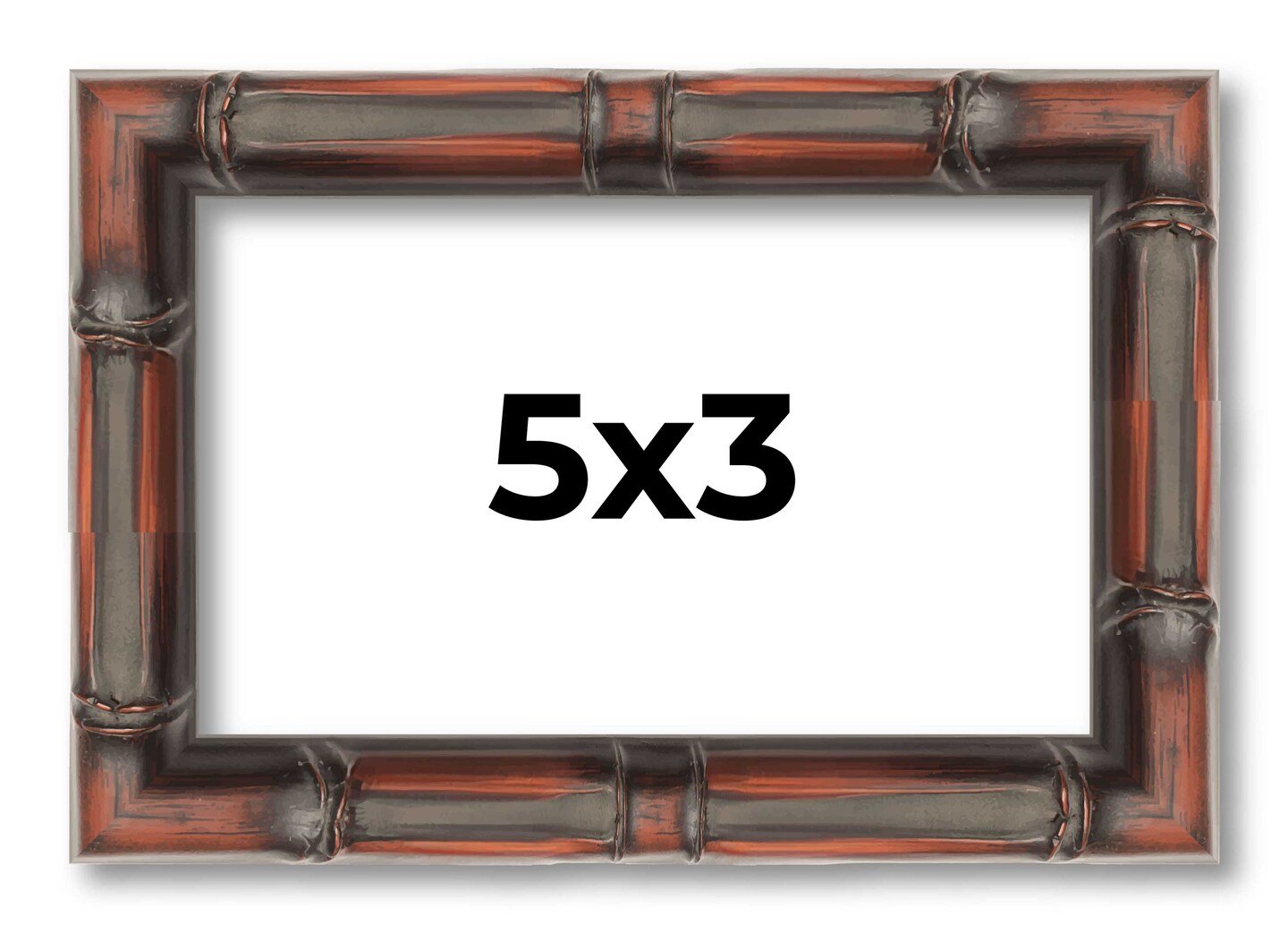 3x5 Bamboo Picture Frame with UV-Resistant Acrylic & Acid Free Backing, Available in 4 Finishes - Brown, Black, Gold, and Natural