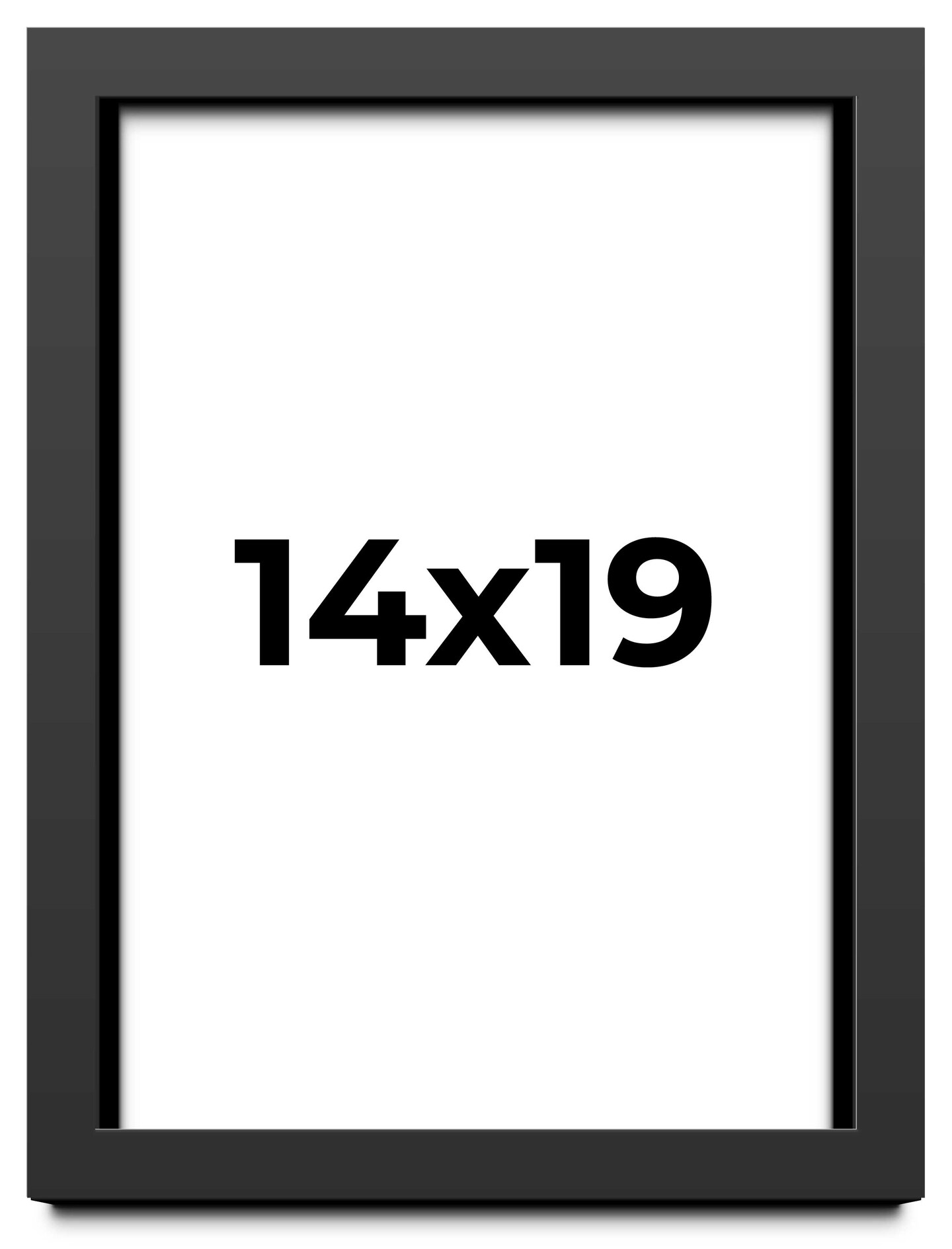 Flat Black Picture Frame - UV Acrylic, Foam Board Backing, Hanging Hardware