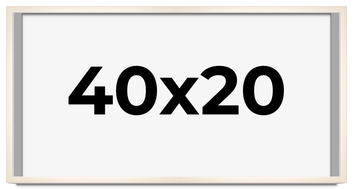 Panoramic Modernist White Picture Frame - UV Acrylic, Foam Board Backing, Hanging Hardware