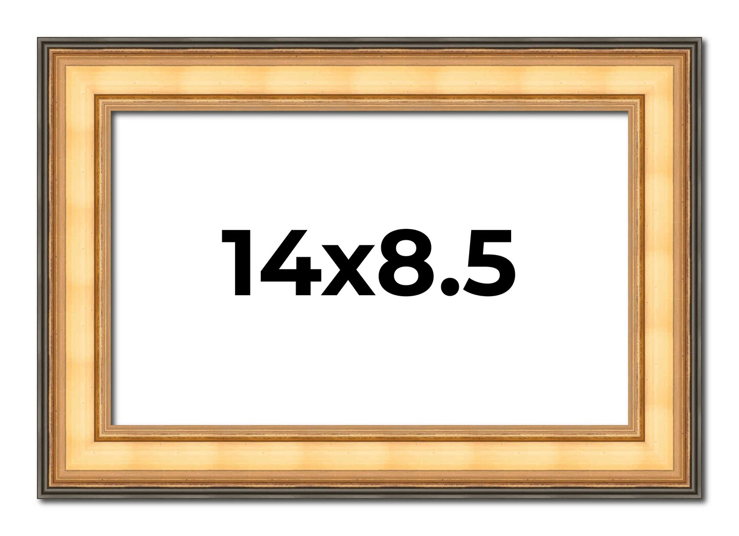 Photo Size Traditional Gold Picture Frame - UV Acrylic, Foam Board Backing, Hanging Hardware