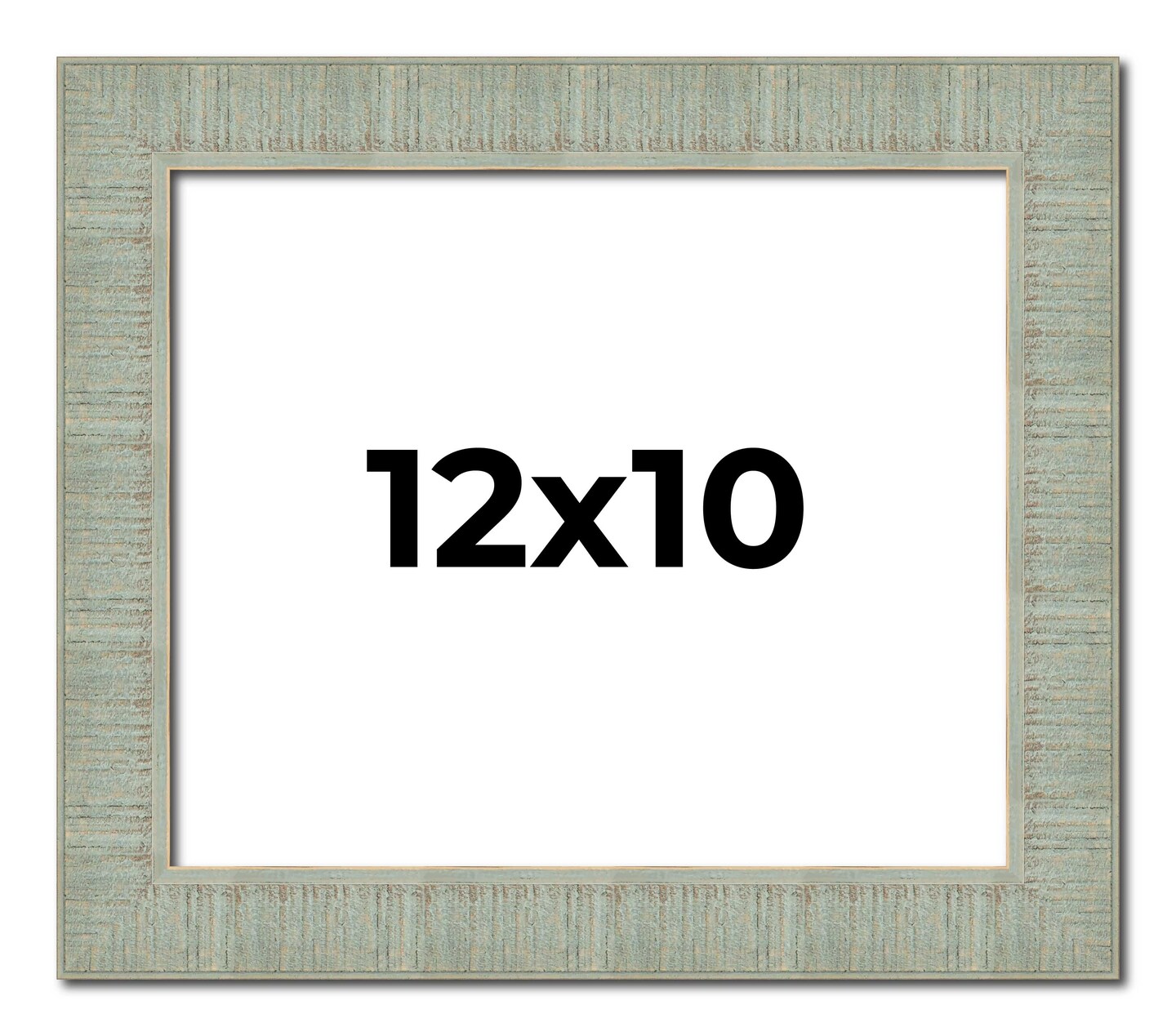 Photo Size Sculpted Blue Picture Frame - UV Acrylic, Foam Board Backing, Hanging Hardware