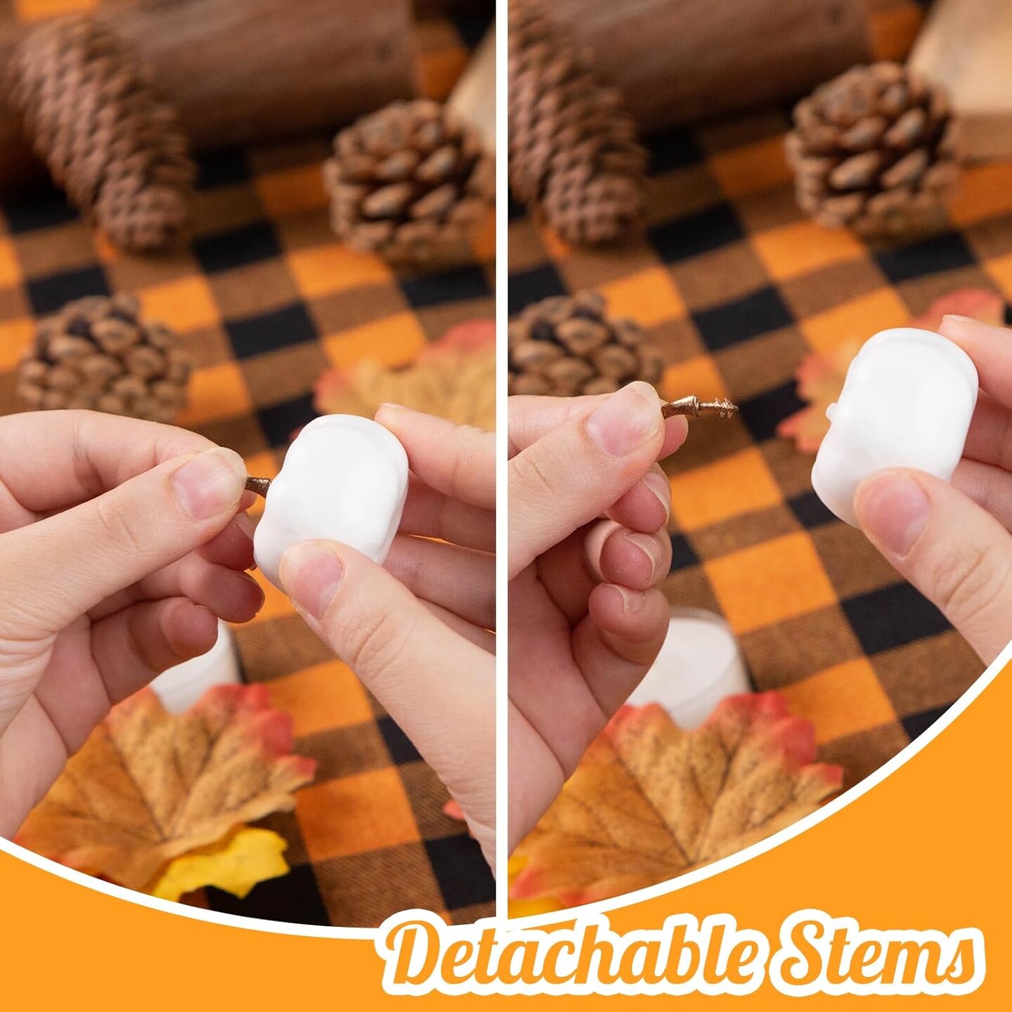 Artificial Pumpkins Bulk Gold and White Mini Foam Pumpkins for Fall Thanksgiving Table Decor