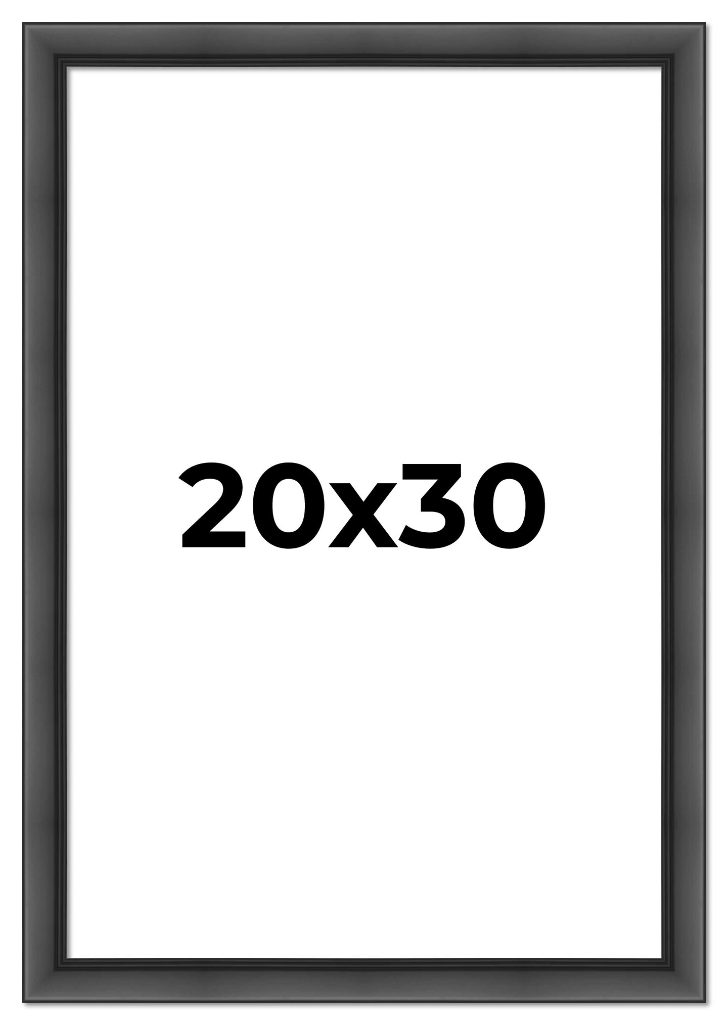 Refined Black Picture Frame - UV Acrylic, Foam Board Backing, Hanging Hardware