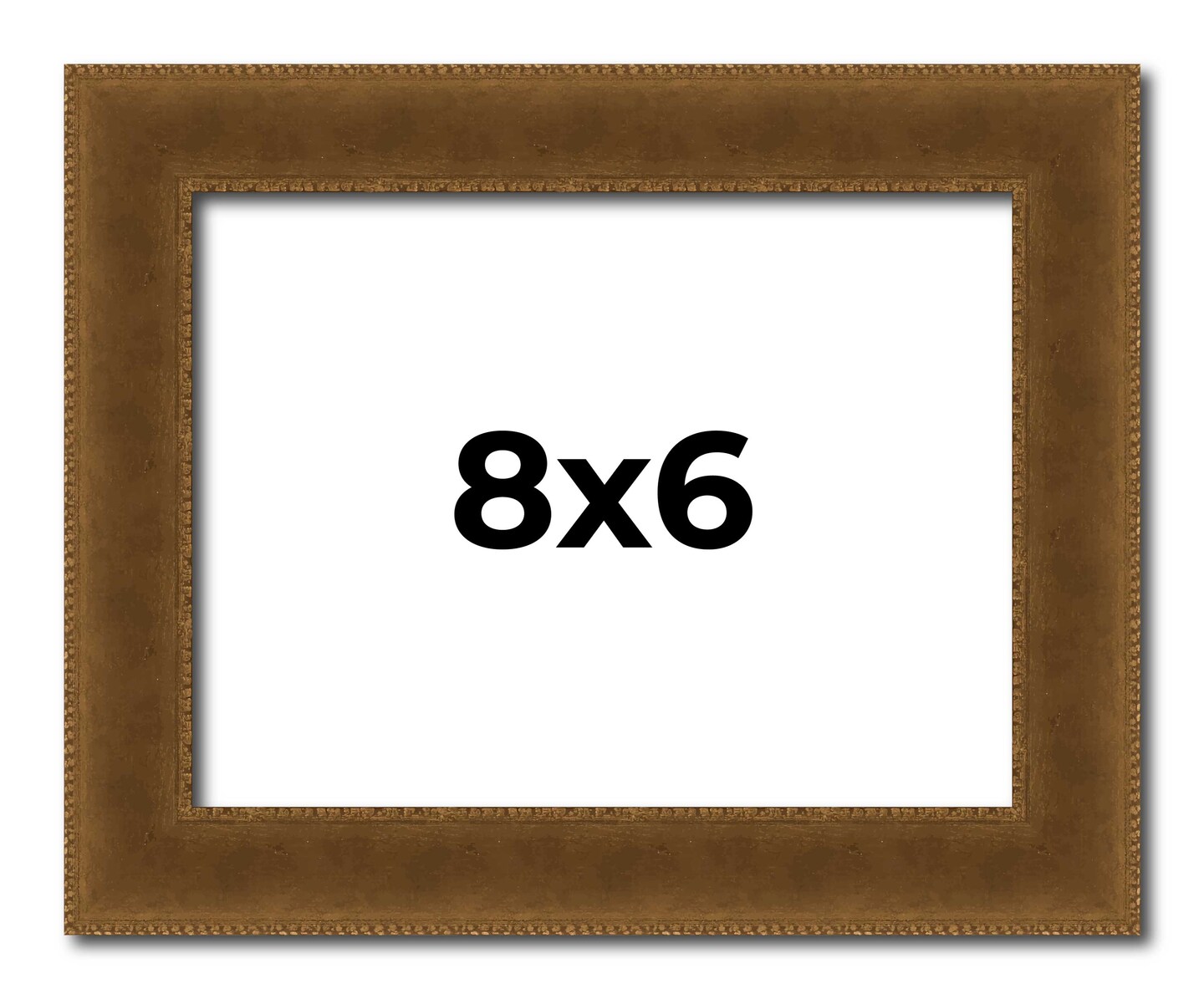 6x8 Flat Picture Frame with UV-Resistant Acrylic &#x26; Acid Free Backing, Available in 4 Finishes - Black, Brown, Gold, and Silver