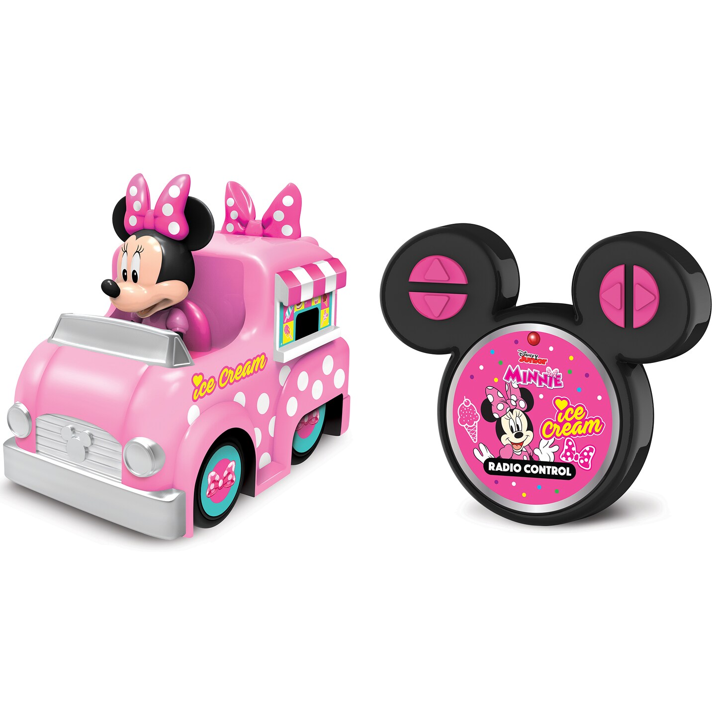 Disney Junior Minnie&#x27;s 5.5&#x22; Full-Function Remote Control Ice Cream Truck, R/C Vehicle, Children ages 3 years and up