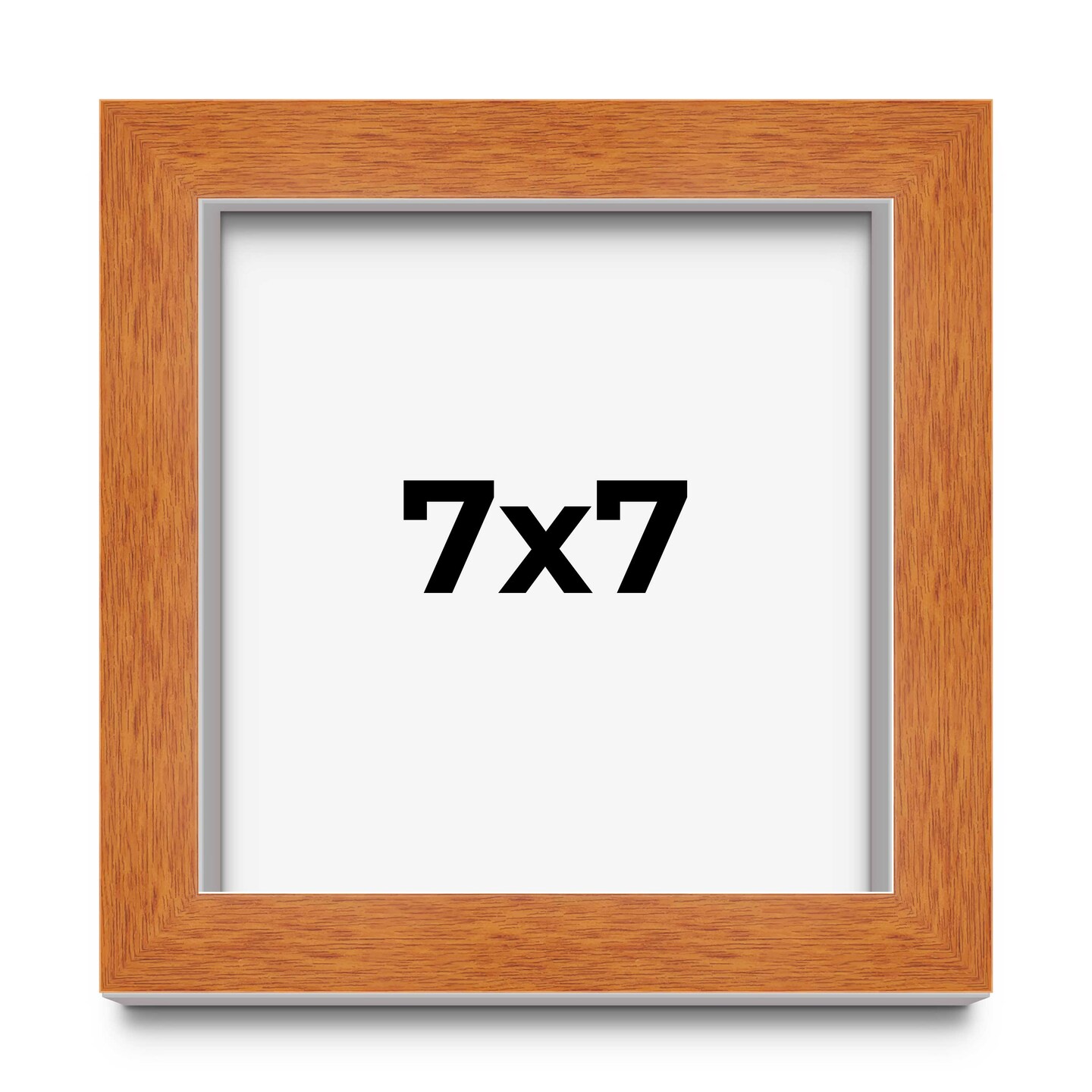 Square Classic Brown Picture Frame - UV Acrylic, Foam Board Backing, Hanging Hardware