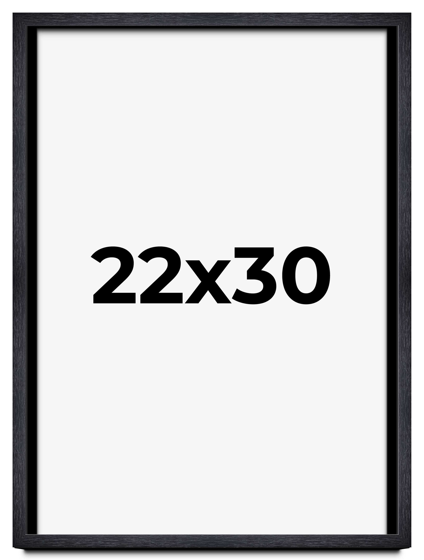 22x30 Shadow Box 1" Depth Black Picture Frame - UV Acrylic, Backing, Hanging Hardware