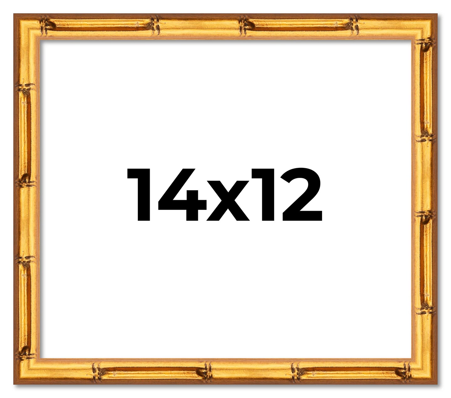 14x12 Thin Bamboo Picture Frame with UV-Resistant Acrylic &#x26; Acid Free Backing, Available in  2 Finishes - Gold and Brown