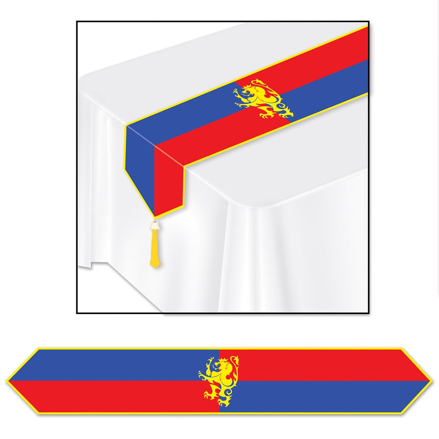 Beistle 11in. x 6Feet Printed Medieval Table Runner - 12 Pack