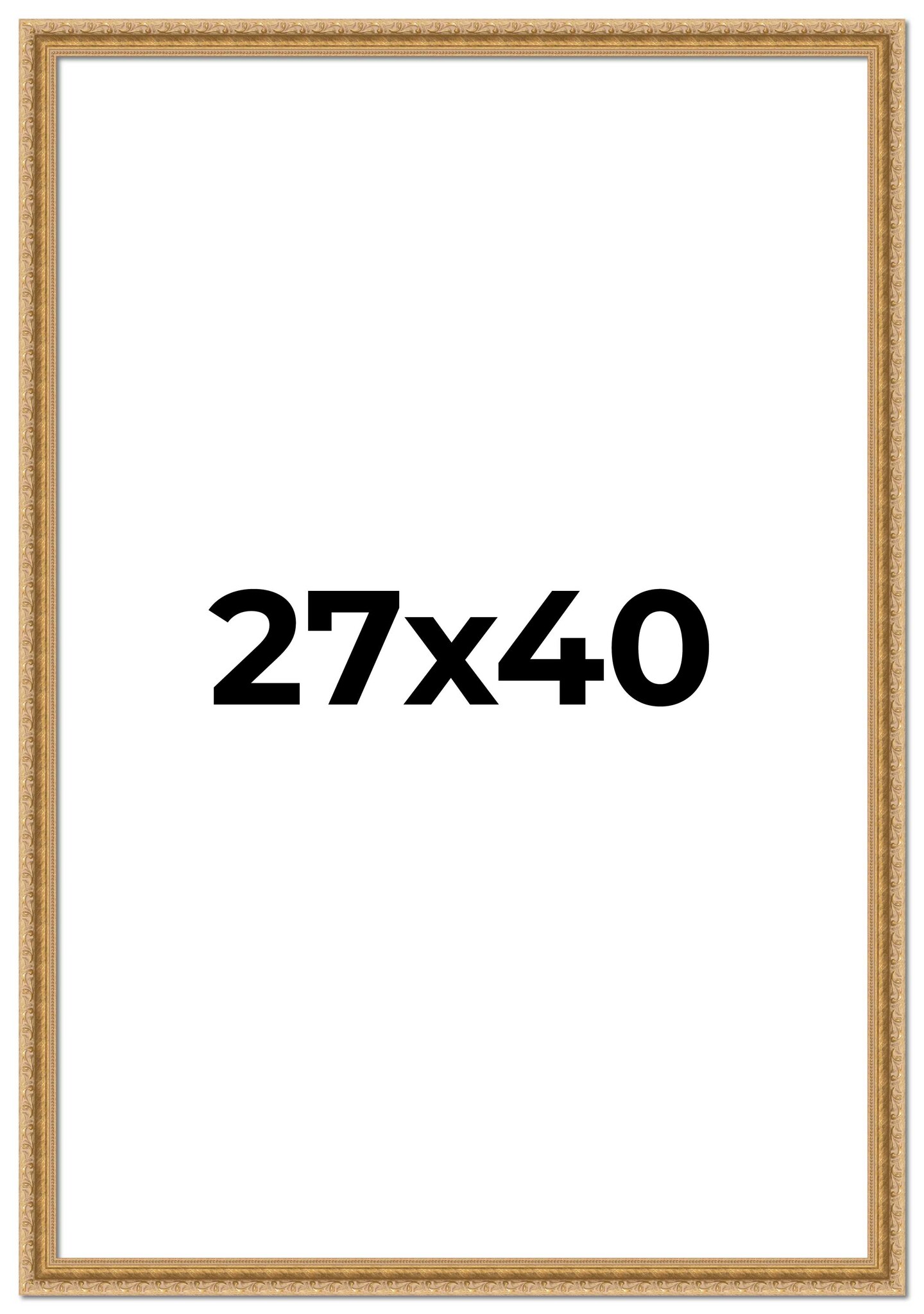27x40 Refined Picture Frame with UV-Resistant Acrylic & Acid Free Backing, Available in 5 Finishes - Black, Blue, Gold, Silver, and White