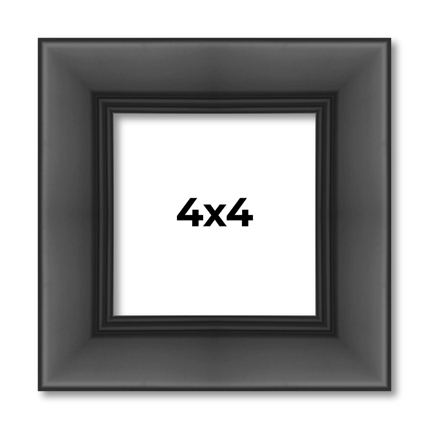 4x4 Refined Picture Frame with UV-Resistant Acrylic &#x26; Acid Free Backing, Available in 5 Finishes - Black, Blue, Gold, Silver, and White