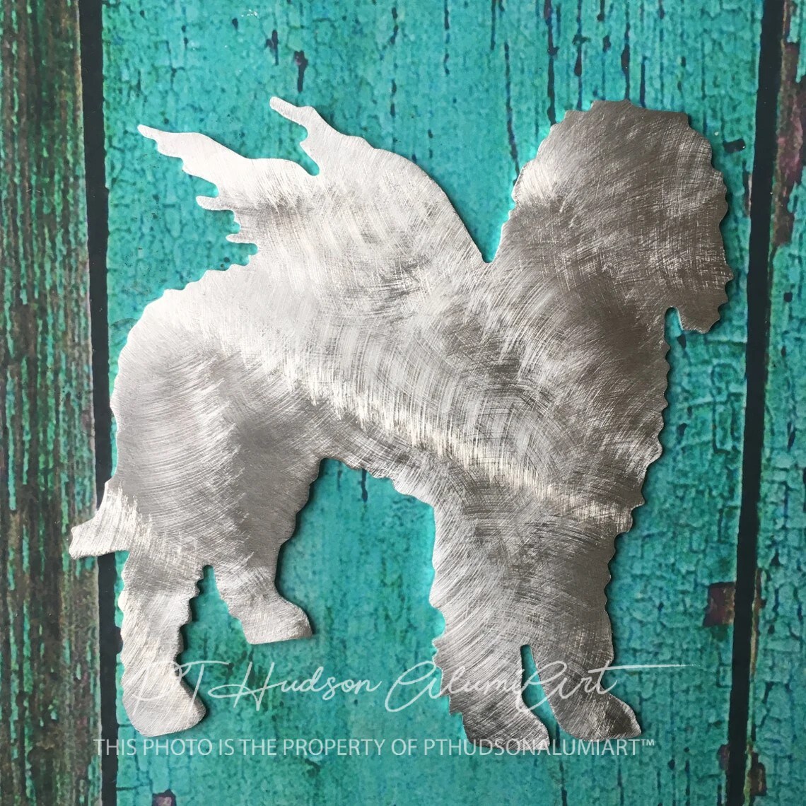 product name is Golden Doodle, Angel, Dog, Christmas Tree Topper, Holiday Decoration, Wall Art, Wreath Decor, Plant Stake, Pet Memorial, Metal