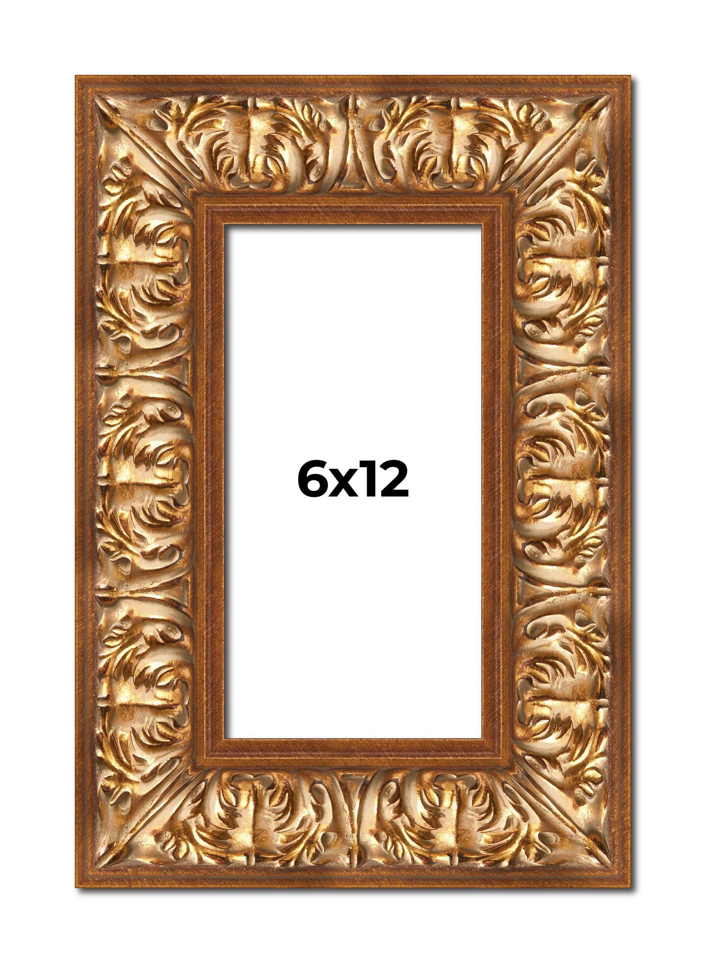 Panoramic Modern Shadow Box 1" Depth Gold Frame - UV Acrylic, Backing, Hanging Hardware