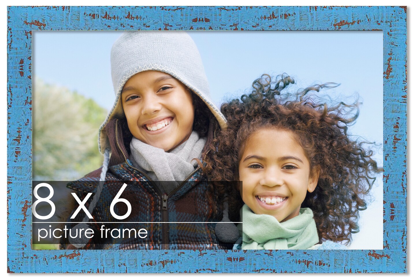 6x8 Shabby Chic Picture Frame with UV-Resistant Acrylic & Acid