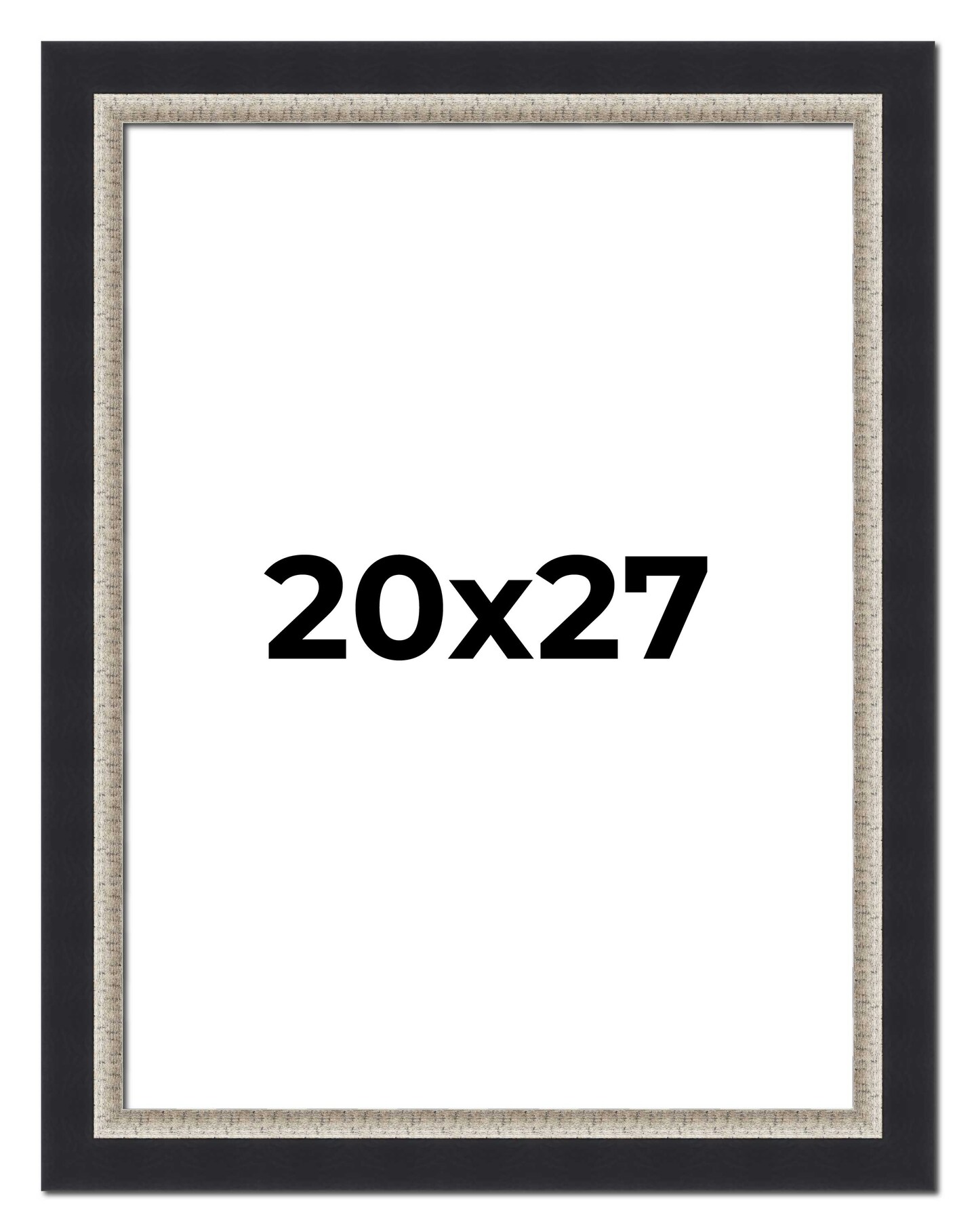 20x27 Embellished Picture Frame with UV-Resistant Acrylic &#x26; Acid Free Backing, Available in 3 Finishes - Black, Brown, Gold
