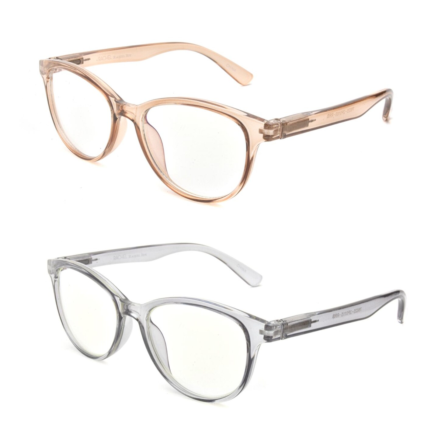 RACHEL Rachel Roy 2pk Blue Light Reading Glasses, Silver and Gold, 2.50 Diopter