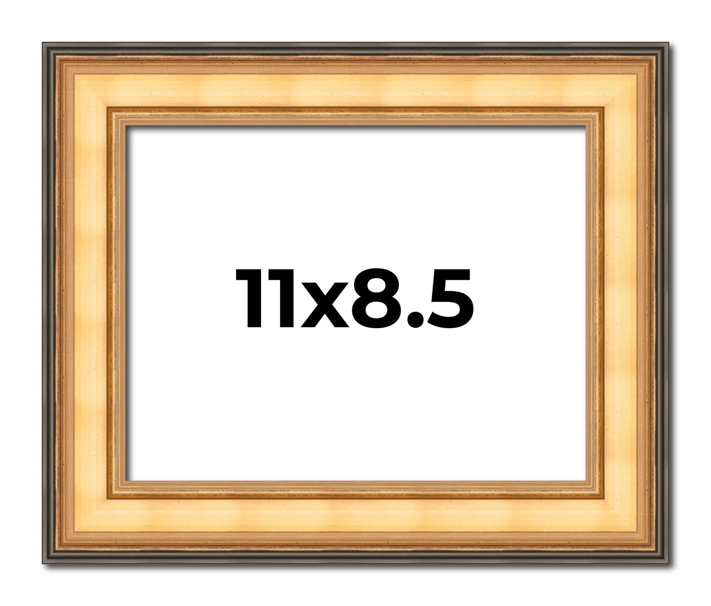 Photo Size Traditional Gold Picture Frame - UV Acrylic, Foam Board Backing, Hanging Hardware
