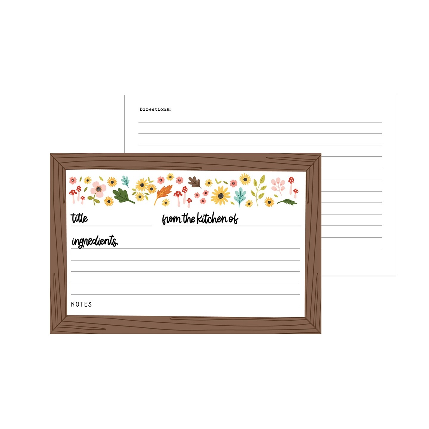 Echo Park Recipe Cards-Sunflower Summer