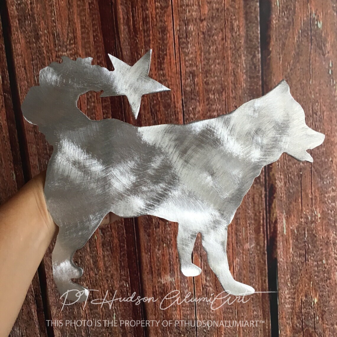 Siberian Husky, Dog, Christmas Tree Topper, Holiday Decoration, Wall Art, Wreath Decor, Plant Stake, Pet Memorial, Metal product 2