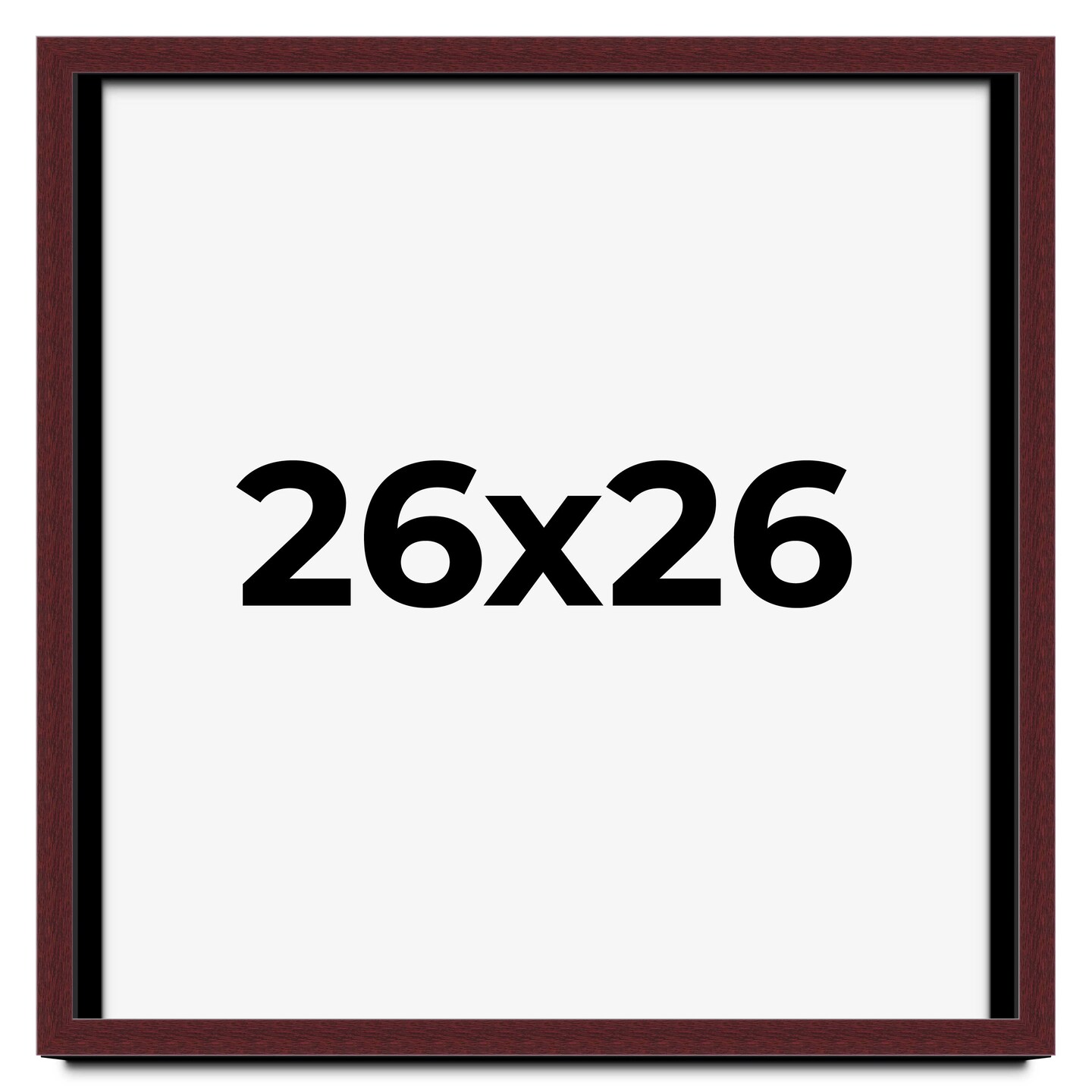 Square Shadow Box 1.5" Depth Brown Picture Frame - UV Acrylic, Backing, Hanging Hardware