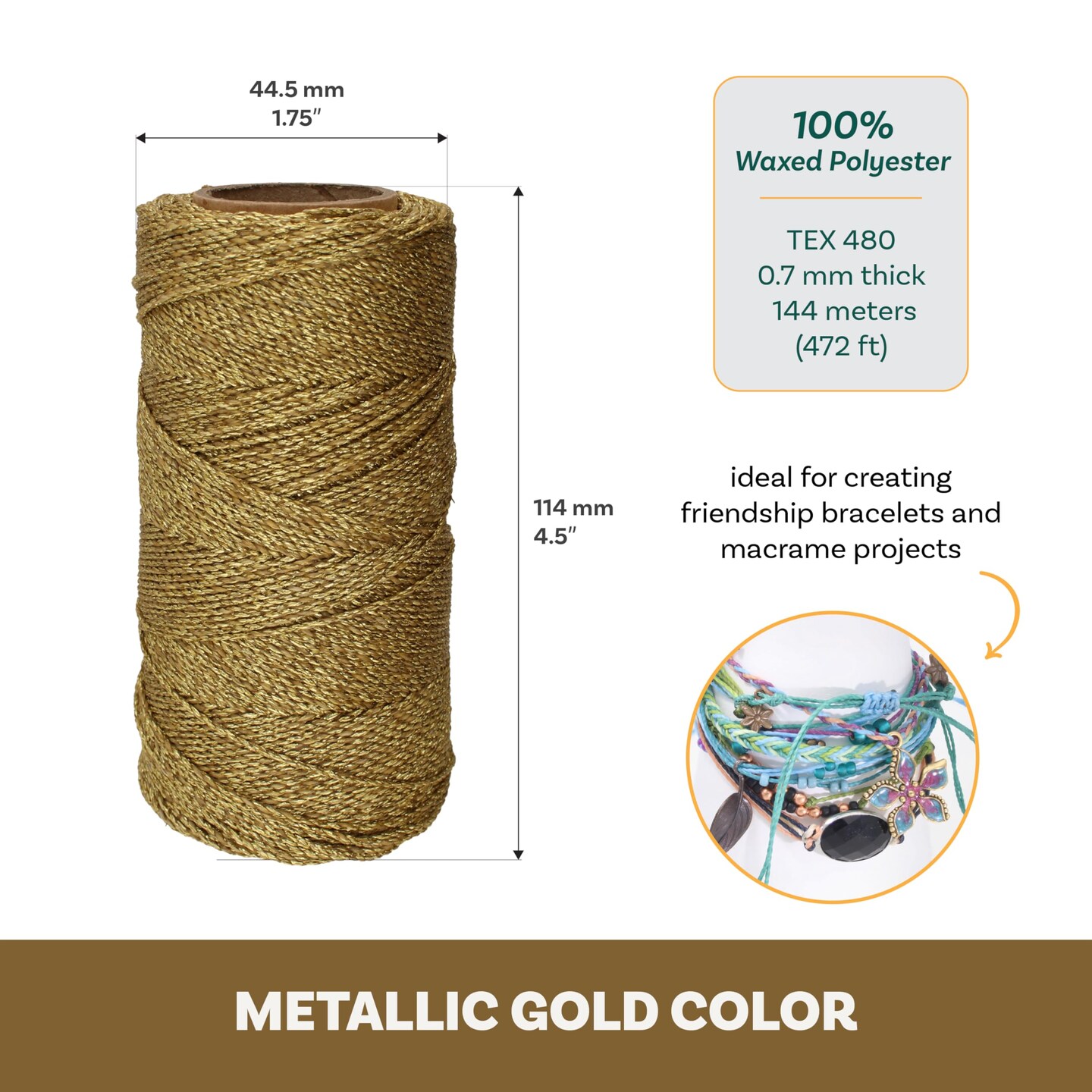 The Beadsmith Brazillian Waxed Cord Spool