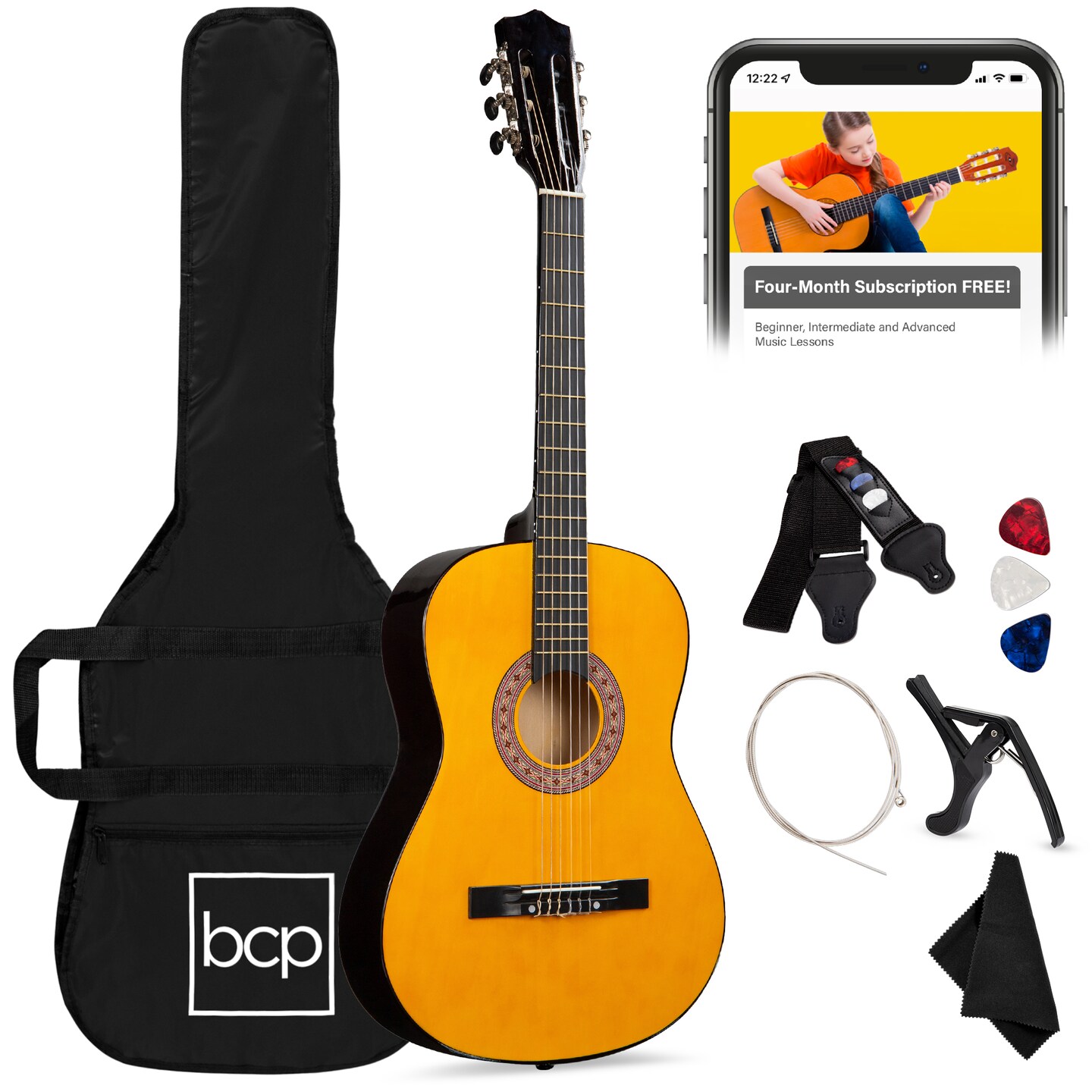 Best Choice Products 38in Beginner Acoustic Guitar Starter Kit w/ Gig Bag, Strap, Strings