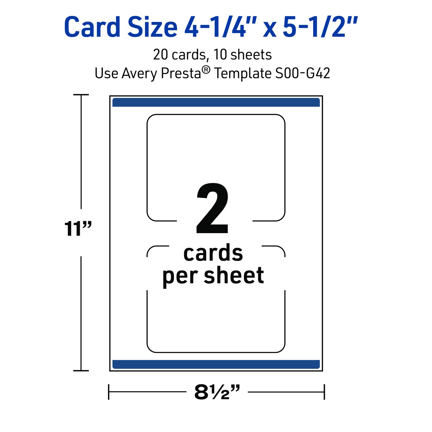 Avery Printable Rectangle Rounded Corner Postcards with Sure Feed Technology, 4.25" x 5.5", Pre-printed Flourished Gold & Black Florals Design, Matte White, Laser & Inkjet Compatible, 20 Total