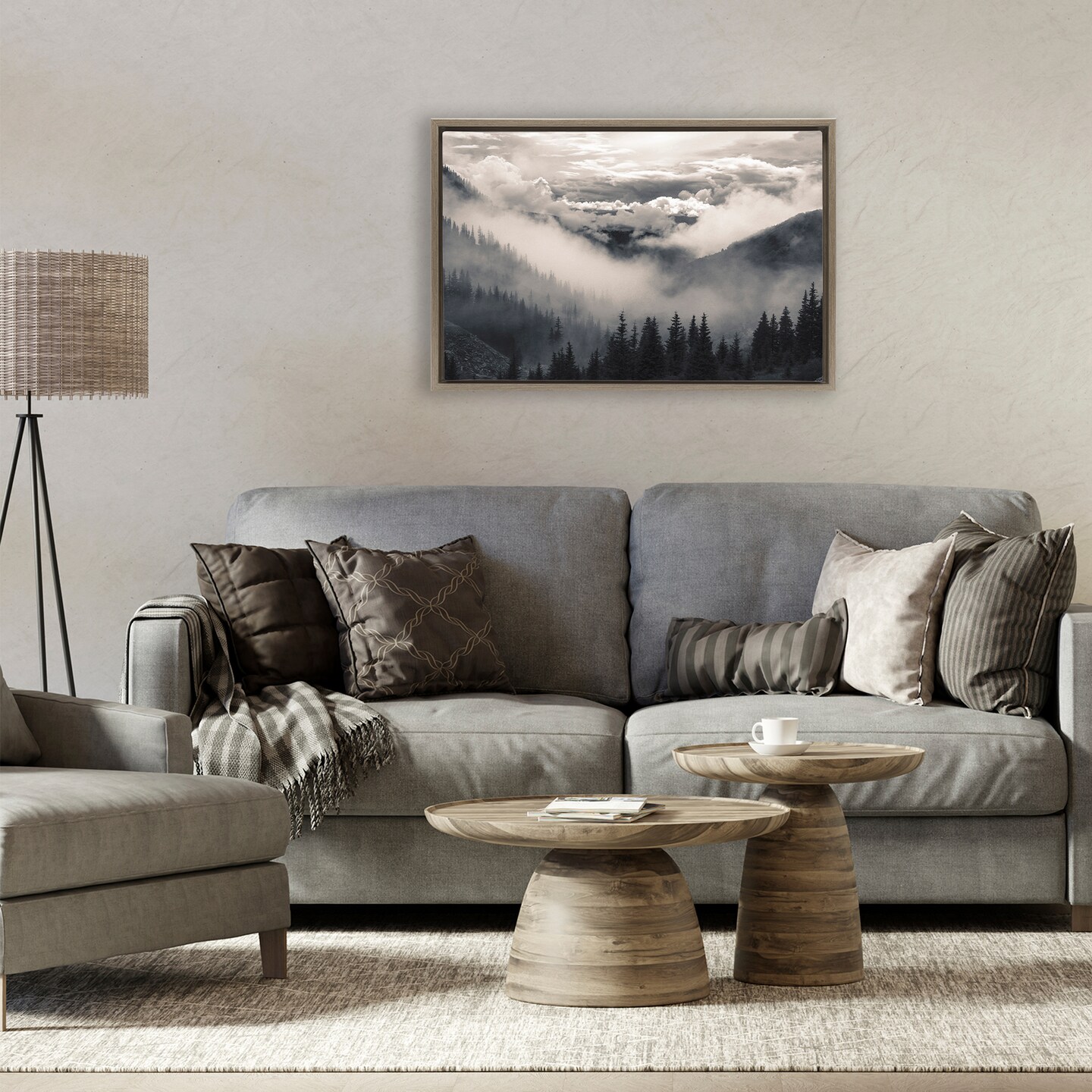 Stupell Industries Billowing Fog Atmosphere Floating Frame, design by Decent Exposures