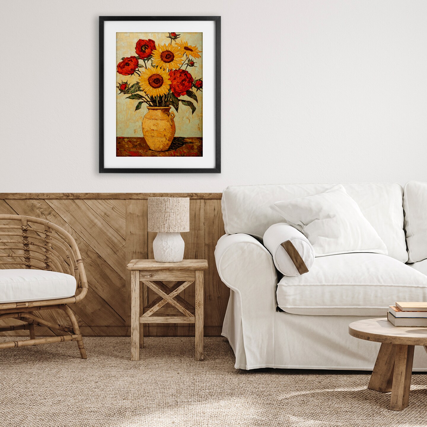 Stupell Industries Rustic Flower Display Framed Print Under Glass, design by Petal Prints Design