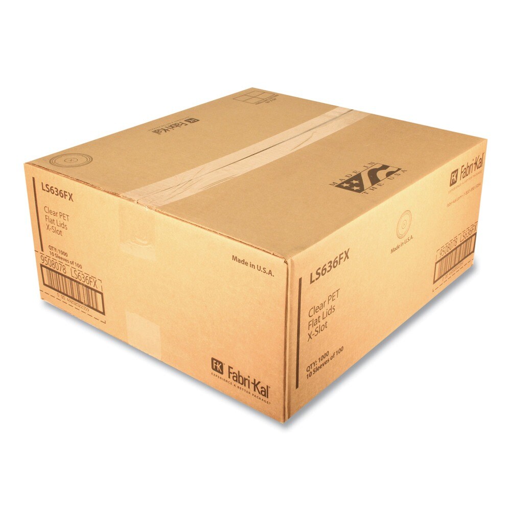 Fabri-Kal Greenware X-Slot Plastic Cold Drink Lids, Fits 12 oz to 20 oz Cold Cup - Clear (1000/Carton)