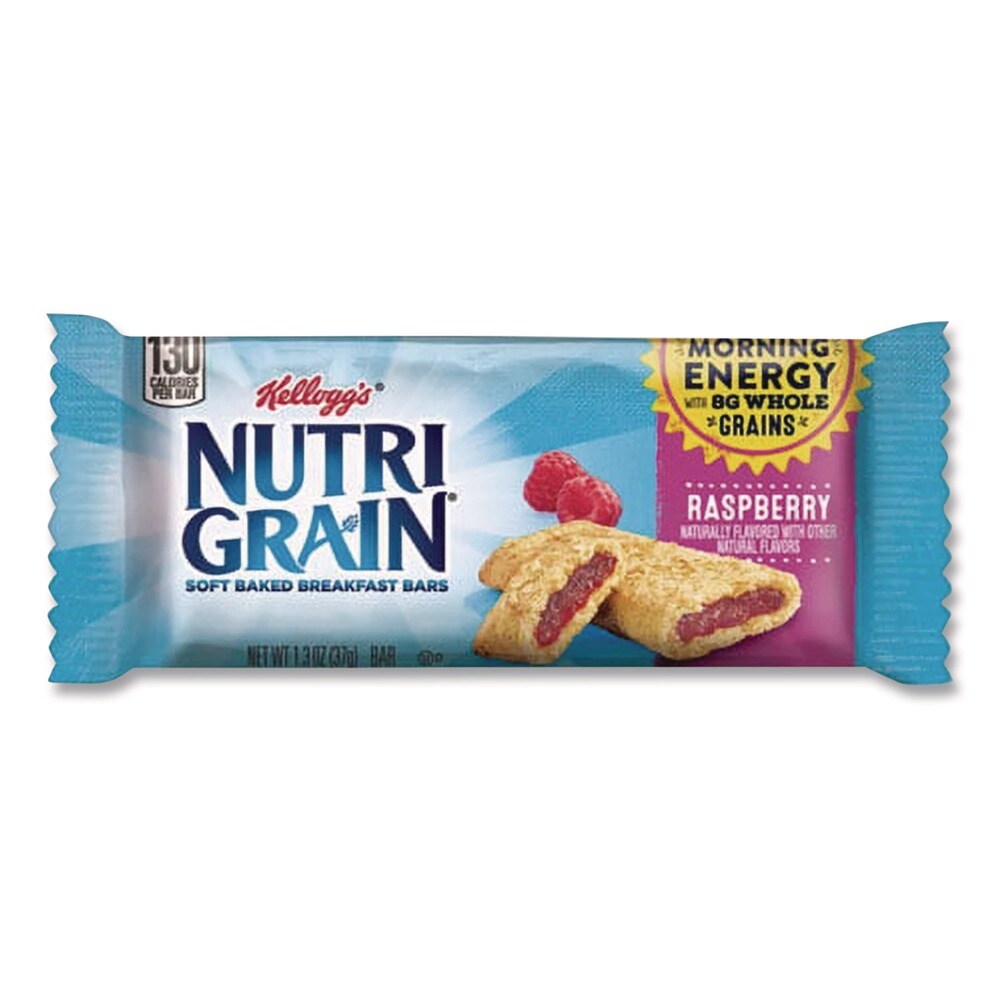 Kellogg's Nutri-Grain Soft Baked Individually Wrapped 1.3 oz. Breakfast Bars - Raspberry (16/Box)