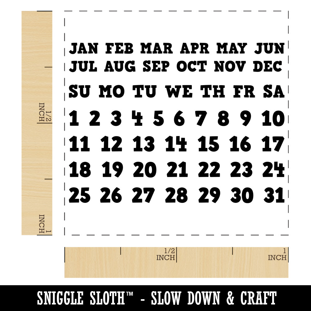 Perpetual Calendar Date Fill-In with Days of the Week Month Self-Inking Rubber Stamp Ink Stamper
