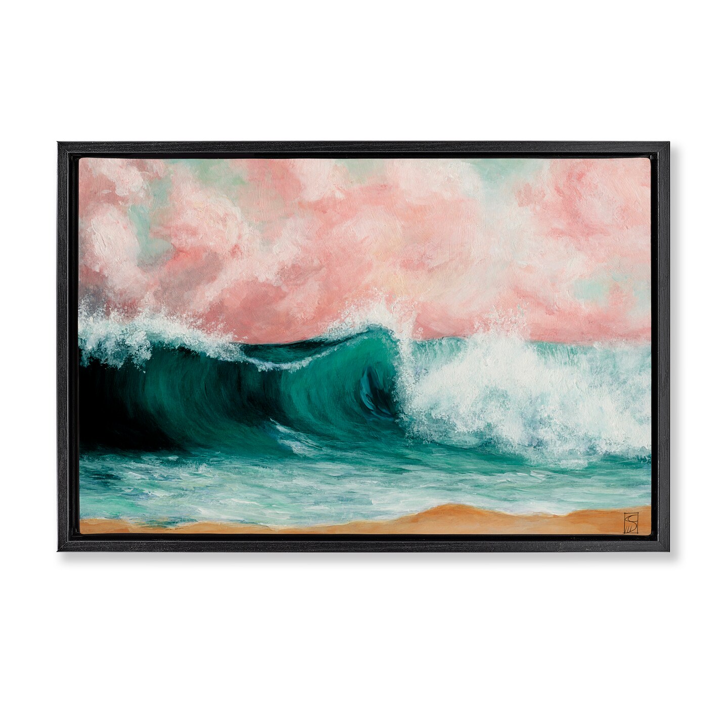Stupell Industries Crashing Seascape Waves Floating Frame, design by ...