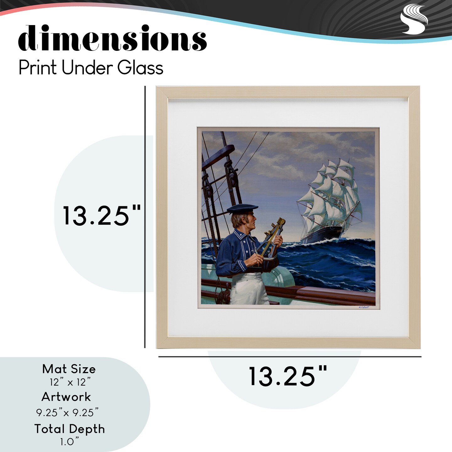 Stupell Industries Flying Cloud Sailing Ship Framed Print Under Glass, design by Wind River Studios